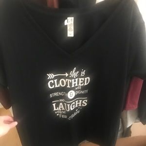 Bible verse women's V-neck tee